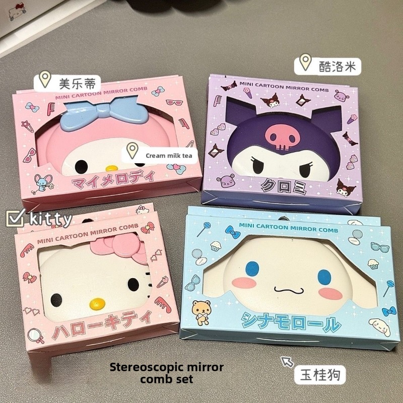 Bottle Opener Keyring - Hello Kitty'den Esinlenilmiş Açılır Aynalı Kawaii
