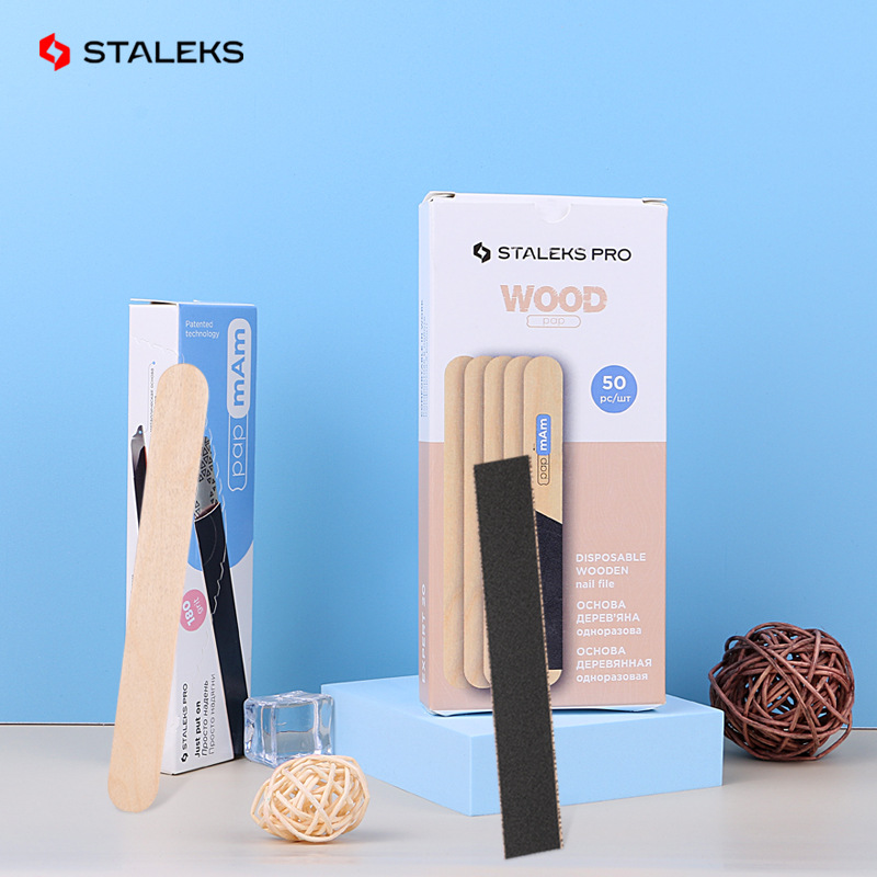 Nail File Titanium - Staleks ahşap sopa kurulu tırnak kum