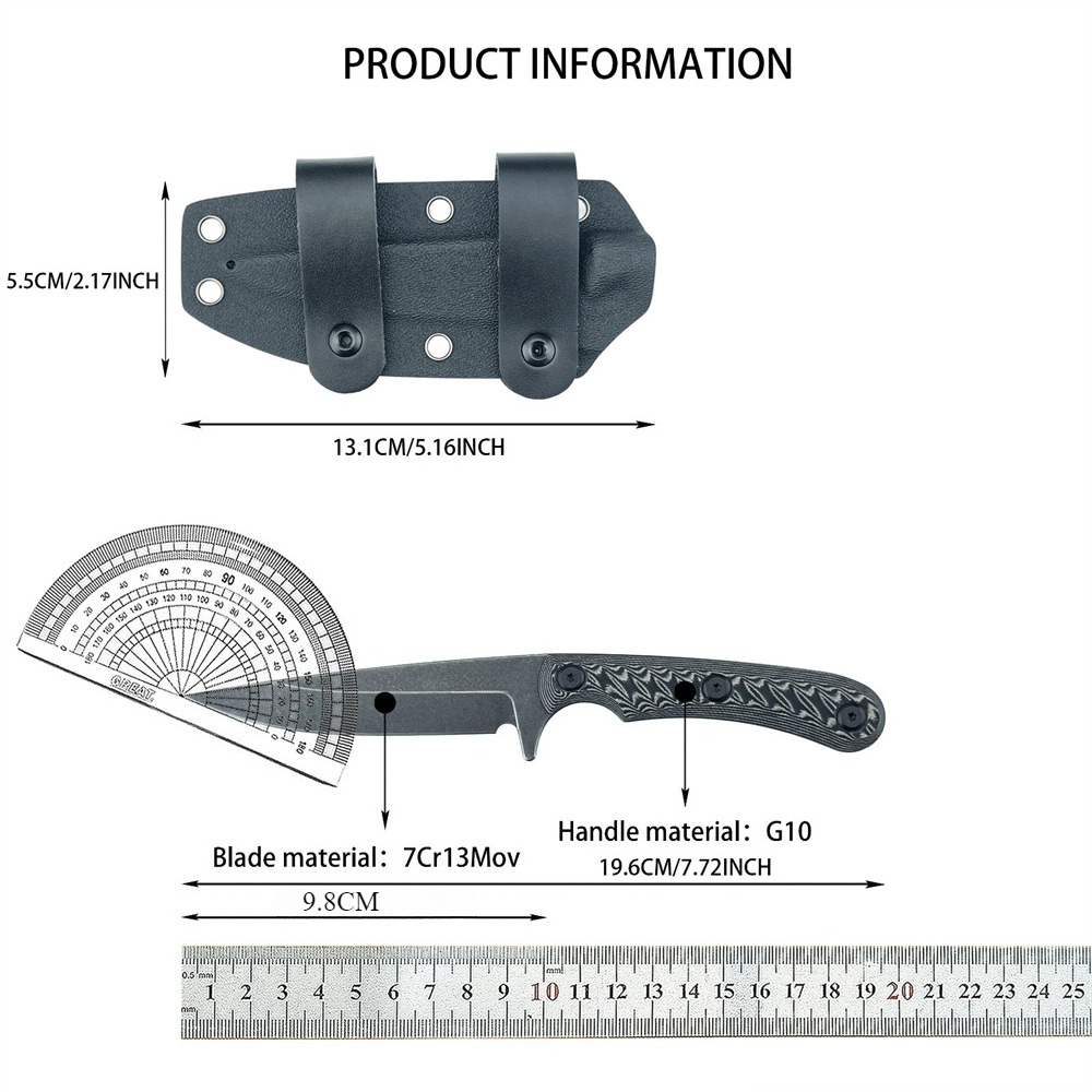 Tam Tang Sabit Bıçaklı Bıçakla - Edc Carry Fixed Blade Knife incelemesi ve fiyatı