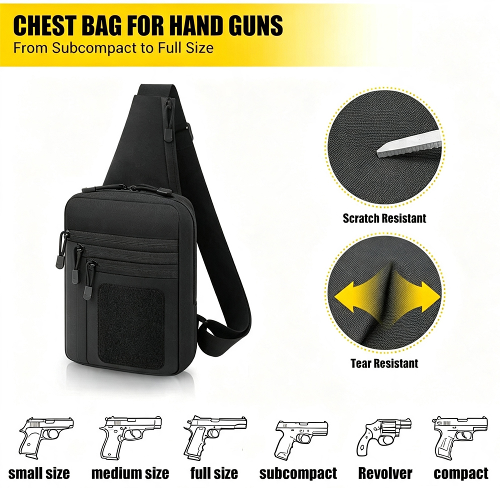 Gizli Taşıma Göğüs Çantası, Ta - Edc Carry Pistols incelemesi ve fiyatı